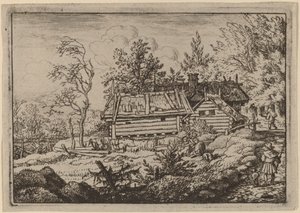 Pilgrim med en hund av Allart van Everdingen