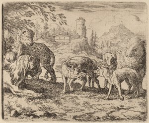Reynard Condemned, förmodligen ca. 16451656. av Allart van Everdingen