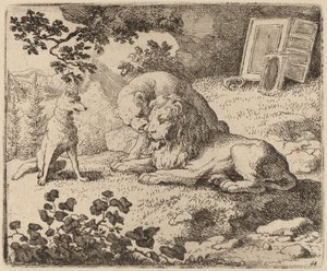 Reynard beskriver de saknade skatterna, förmodligen ca. 16451656. av Allart van Everdingen