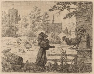 Reynard förklädd till munk, förmodligen ca. 16451656. av Allart van Everdingen