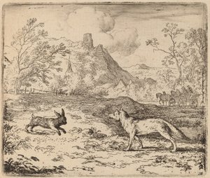 Reynard och kaninen av Allart van Everdingen