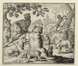 Reynard the Fox: Lion Orders Sök efter Reynard av Allart van Everdingen