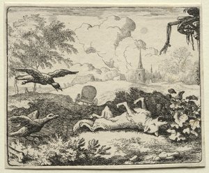 Reynard the Fox: Reynard Feigns Death av Allart van Everdingen