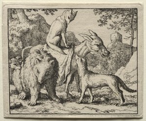 Reynard räven: Reynard och hans följeslagare av Allart van Everdingen