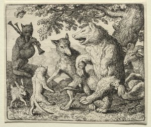 Reynard räven: Vargen och björnen firar sin frihet.