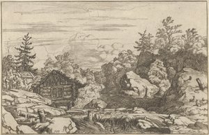 Stugorna på banken, 1600-talet. av Allart van Everdingen