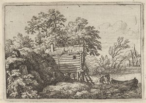 Fiskarkojan, 1600-talet. av Allart van Everdingen
