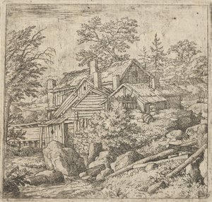 Hamlet på bergssidan, 1600-talet. av Allart van Everdingen