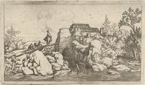 Ryttaren på stenbron. av Allart van Everdingen