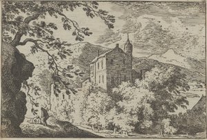 Det stora huset med tornet, 1600-talet. av Allart van Everdingen