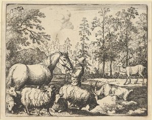 Berättelsen om hästen som vill hämnas på hjorten, 1650-75. av Allart van Everdingen