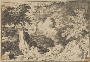 The Three Men on the Rock, 1600-talet. av Allart van Everdingen