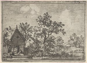The Two Barrels before a Hut, 1600-talet. av Allart van Everdingen
