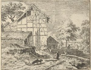 De två stegarna, 1600-talet. av Allart van Everdingen