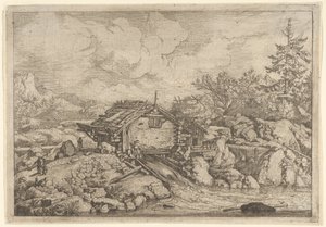 Vattenkvarnen, 1600-talet. av Allart van Everdingen