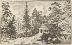 Kvinnan tittar mot båten, 1600-talet. av Allart van Everdingen