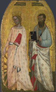 Saints Catherine och Bartholomew, ca 1350