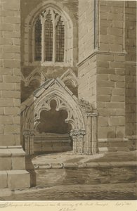 Lichfield Cathedral - South Transept: röd sepiateckning, 9 september 1842