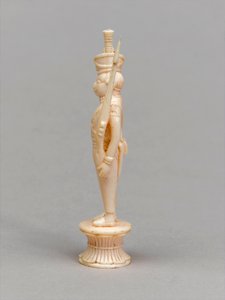 Vit bonde, schackpjäs, Indien, 1820 ca av Allen Edward Everitt
