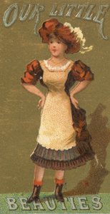 Från Girls and Children-serien N58 som marknadsför Our Little Beauties Cigarettes for Alle..., 1887. av Allen and Ginter