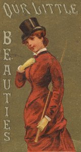 Från Girls and Children-serien N58 som marknadsför Our Little Beauties Cigarettes for Alle..., 1887. av Allen and Ginter