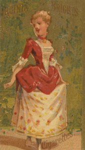 Från Girls and Children-serien N64 som marknadsför Virginia Brights Cigarettes for Allen &..., 1886. av Allen and Ginter