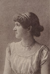 Kitty Welch, från Actresses-serien N67 som marknadsför Virginia Brights Cigarettes för..., ca. 1888. av Allen and Ginter