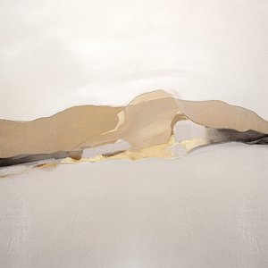 Guldfärgat abstrakt landskap av Alma