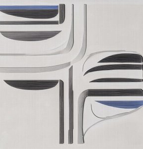 Modernt blågrått flöde