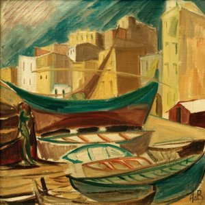 Fartyg i hamnen i Tarragona