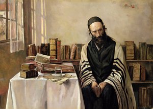 En rabbi i sitt arbetsrum av Alois Heinrich Priechenfried