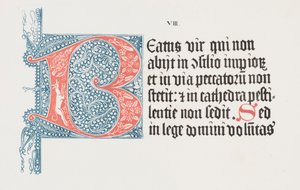 Litografins konst: Psaltaren - Initial B, plansch VIII av Alois Senefelder