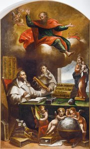 Den helige Paulus visar sig för den helige Albert den store och den helige Thomas av Aquino, av Alonso Antonio Villamor (1661-1729). Klostret San Esteban, Salamanca.