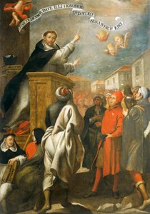 St Vincent Ferrer predikar för de unga i Salamanca, av Alonso Antonio Villamor (1661-1729).