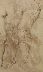 Tre studier av ett manligt ben, c.1637
