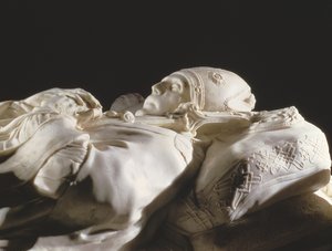 Tomb of Cardinal Tavera detalj av huvudmarmorn