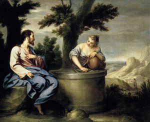 Kristus och den samaritanska kvinnan av Alonso Cano