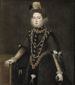 Porträtt av infantan Catherine Michelle av Spanien 1567-1597, 1584-1585 av Alonso Sánchez Coello