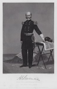 Ambrose Everett Burnside (gravyr) av Alonzo (after) Chappel