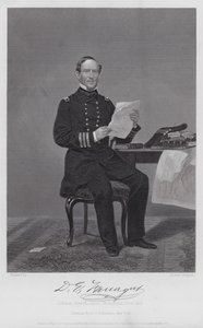 David Glascoe Farragut (gravyr) av Alonzo (after) Chappel