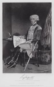 Gilbert Motier De Lafayette (gravyr) av Alonzo (after) Chappel