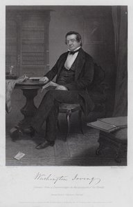 Washington Irving (gravyr) av Alonzo (after) Chappel