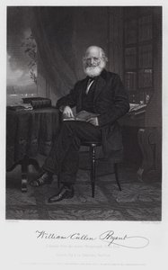 William Cullen Bryant (gravyr) av Alonzo (after) Chappel