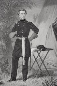 Porträtt av Ormsby MacKnight Mitchel (1809-62) (litho)