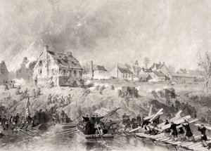 Attacken mot Fredericksburg, Virginia, från "National History of the War for the Union", 1860-talet av Alonzo Chappel