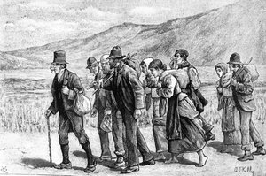 Irländska skördemän på väg till England, 1881