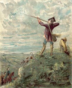 Baron Munchausens äventyr (chromolitho) av Alphonse Adolphe Bichard