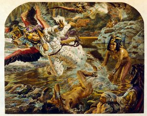 Illustration av Dinet ur "Mirages" Scener ur det arabiska livet. 1906. Mirages, Scenes De La Vie Arab illustrerades av Etienne Dinet och kommenterades av Silman Ben Ibrahim Bamer. Nasreddine Dinet föddes som Alphonse-Etienne Dinet; (1861-1929) var en frans av Alphonse Etienne Dinet
