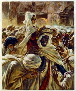 Illustration av Dinet ur "Mirages" Scener ur det arabiska livet. 1906. Mirages, Scenes De La Vie Arab illustrerades av Etienne Dinet och kommenterades av Silman Ben Ibrahim Bamer. Nasreddine Dinet föddes som Alphonse-Etienne Dinet; (1861-1929) var en frans