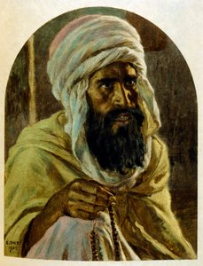 Illustration av Dinet från "Mirages" Scener av det arabiska livet. 1906. Mirages, Scénes De La Vie Arab illustrerades av Etienne Dinet med kommentarer av Silman Ben Ibrahim Bamer. Nasreddine Dinet föddes som Alphonse-Étienne Dinet; (1861-1929) var en frans av Alphonse Etienne Dinet